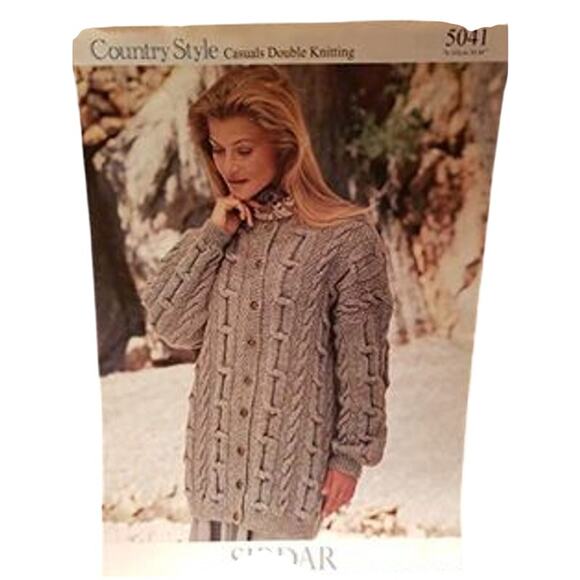 New Sirdar 5041 Country Style Casuals Cardigan Sweater Double Knitting Pattern - Picture 2 of 2